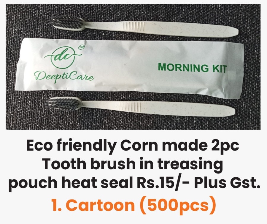 Eco friendly Corn made 2pc Tooth brush (500pcs)
