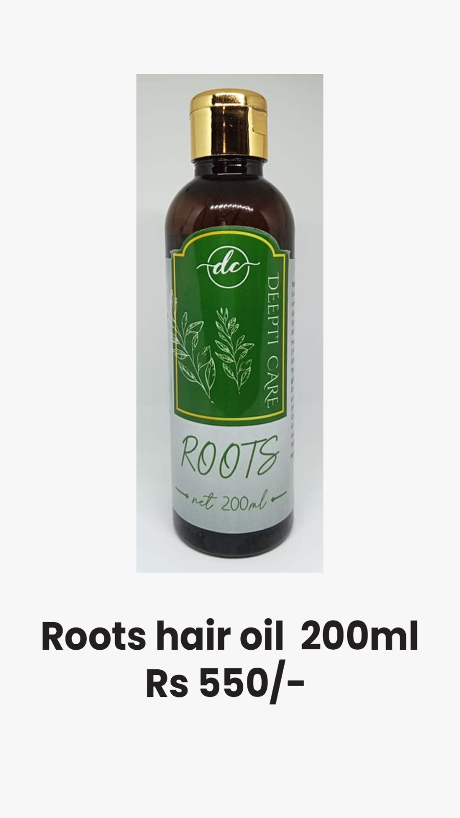Roots hair oil 200ml MRP 999/-